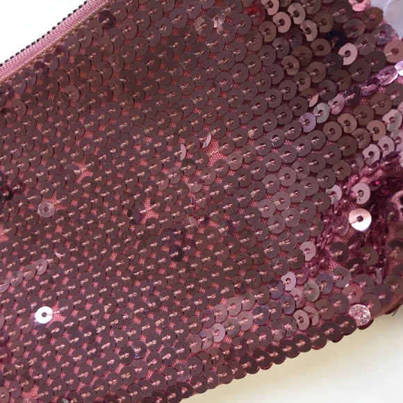 Pink Sequin Wristlet Wallet - Picture 5 of 7